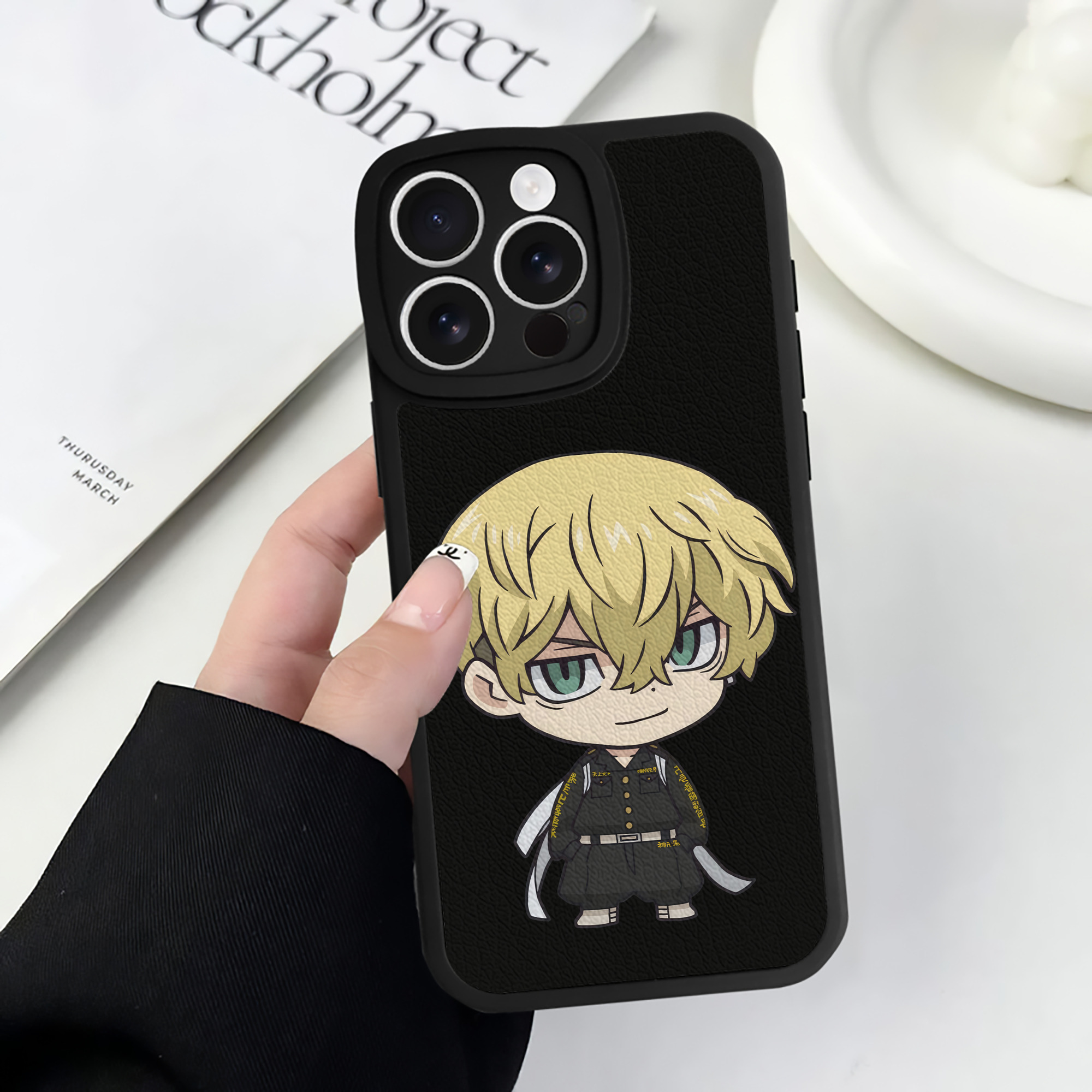 （画像用） 東京リベンジャーズ Tokyo Revengers 【iPhone 16シリーズ対応】シリコンスマホケース（レザー調） 材質：シリコン